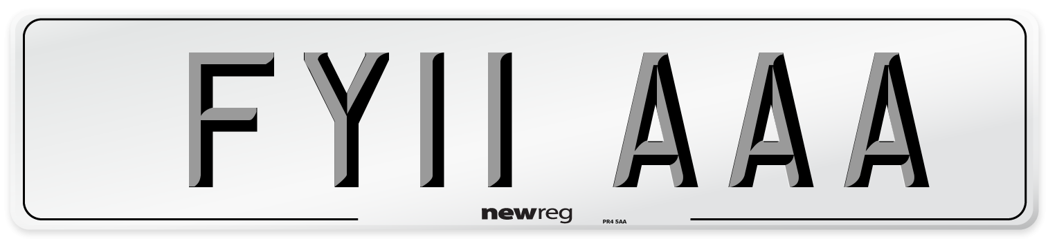 FY11 AAA Number Plate from New Reg